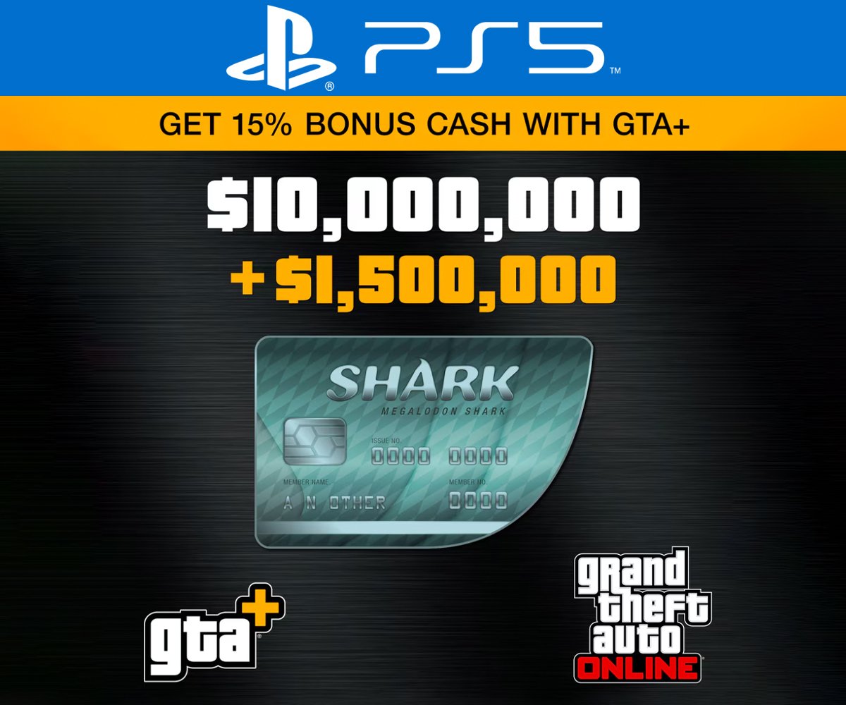 GTA+: Megalodon Shark Cash Card (PS5)