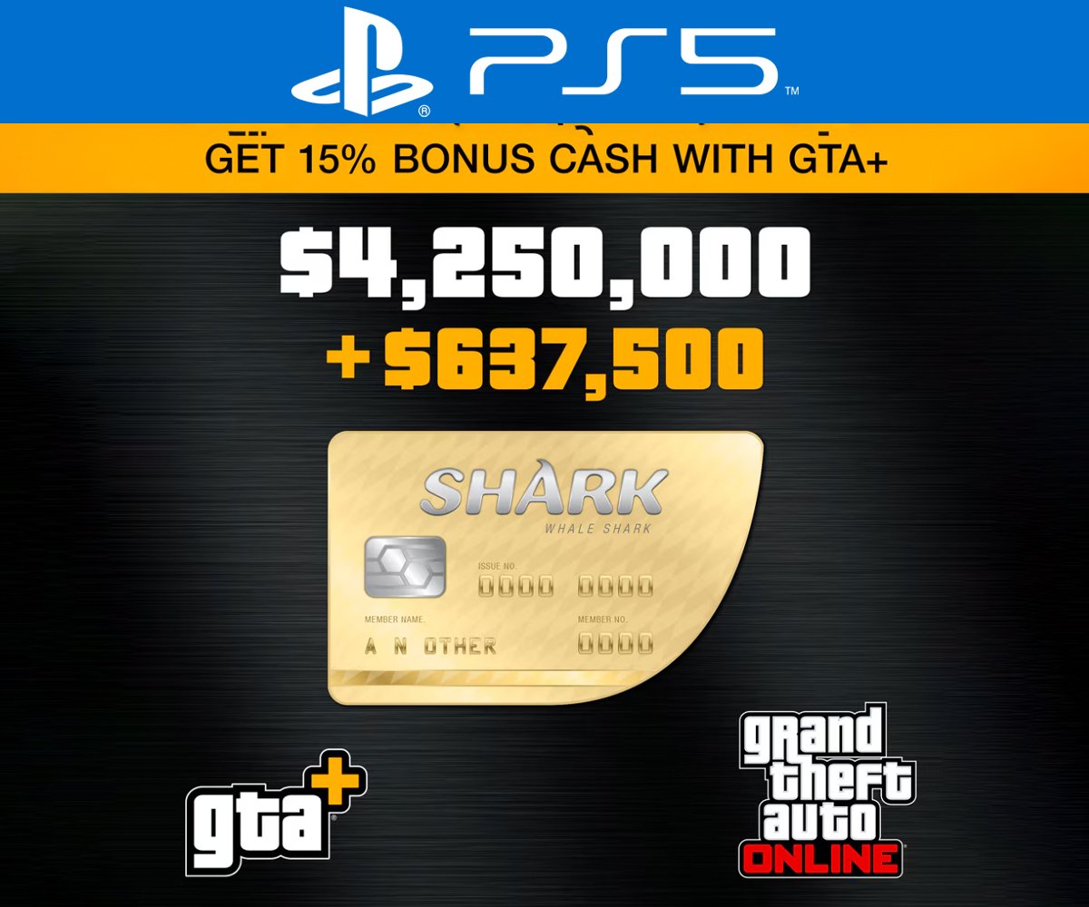 GTA+: Whale Shark Cash Card (PS5)